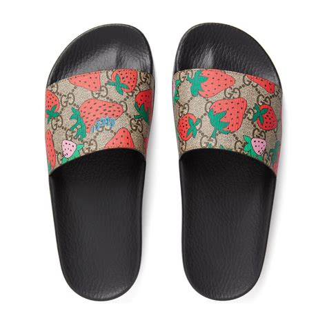 gucci slides cherry|gucci flip flops.